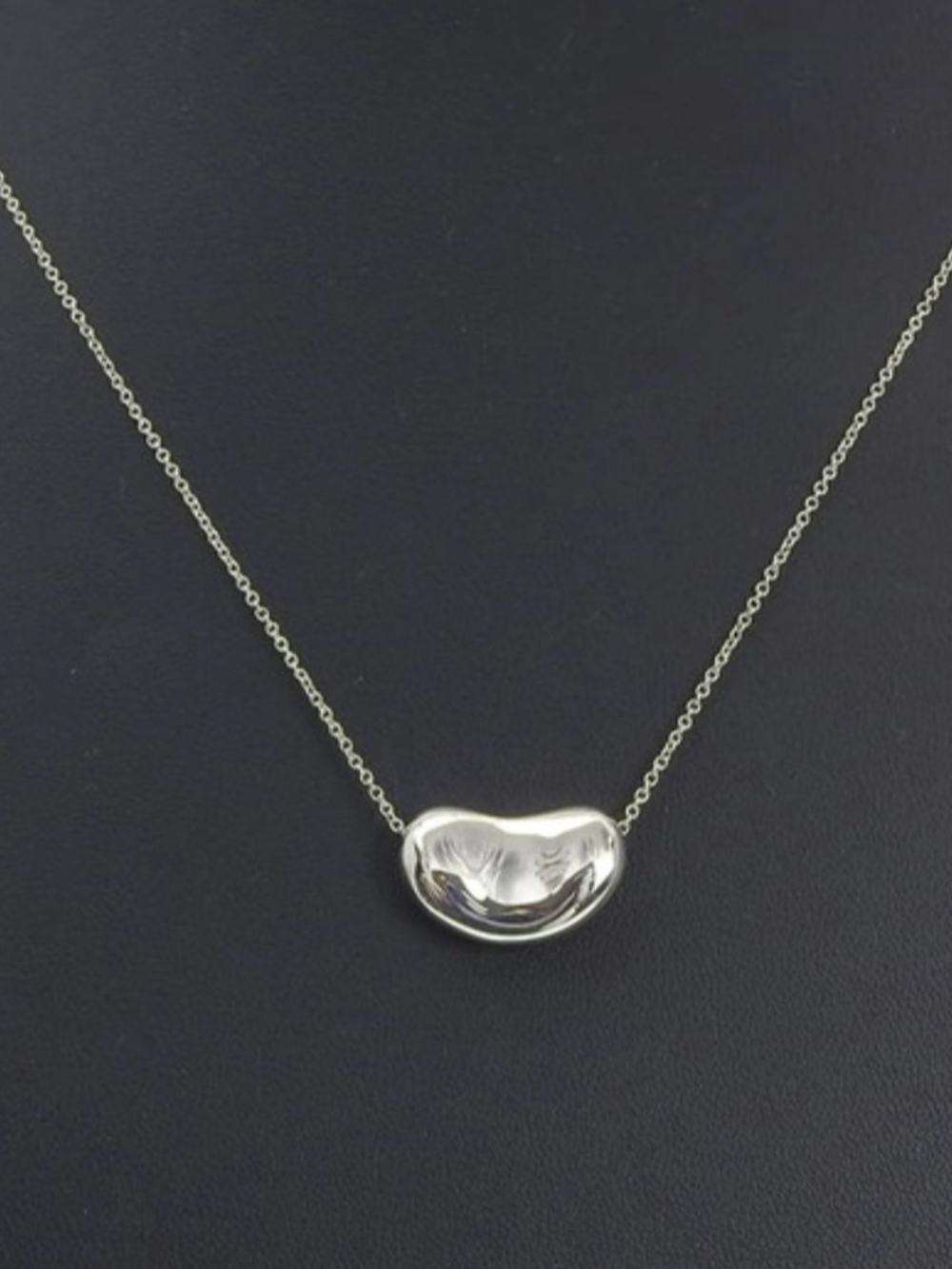 Tiffany & Co. Sterling Silver Bean Pendant Necklace - Silver